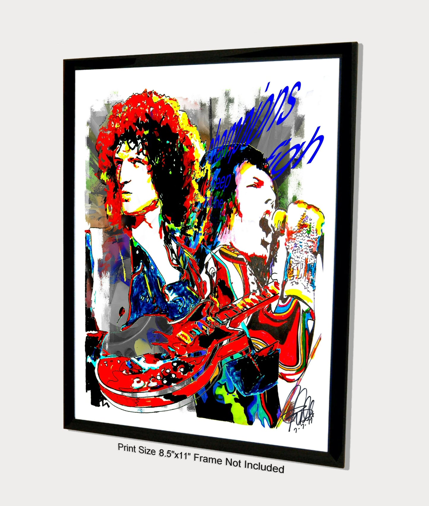 Queen Freddie Mercury Brian May Rock Music Poster Print Wall Art 8.5x11