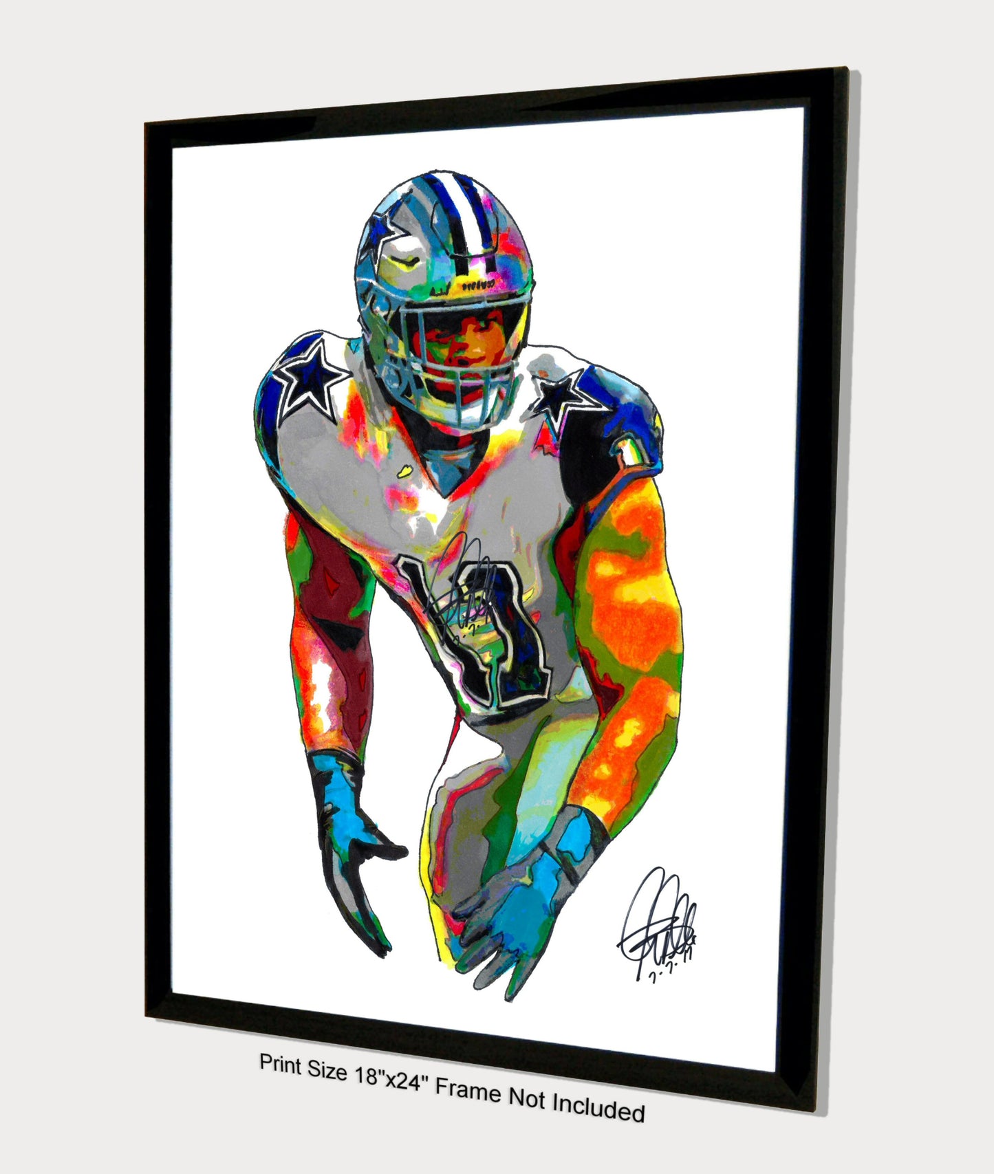 Micah Parsons Dallas Cowboys LB Football Sports Print Poster Wall Art 18x24