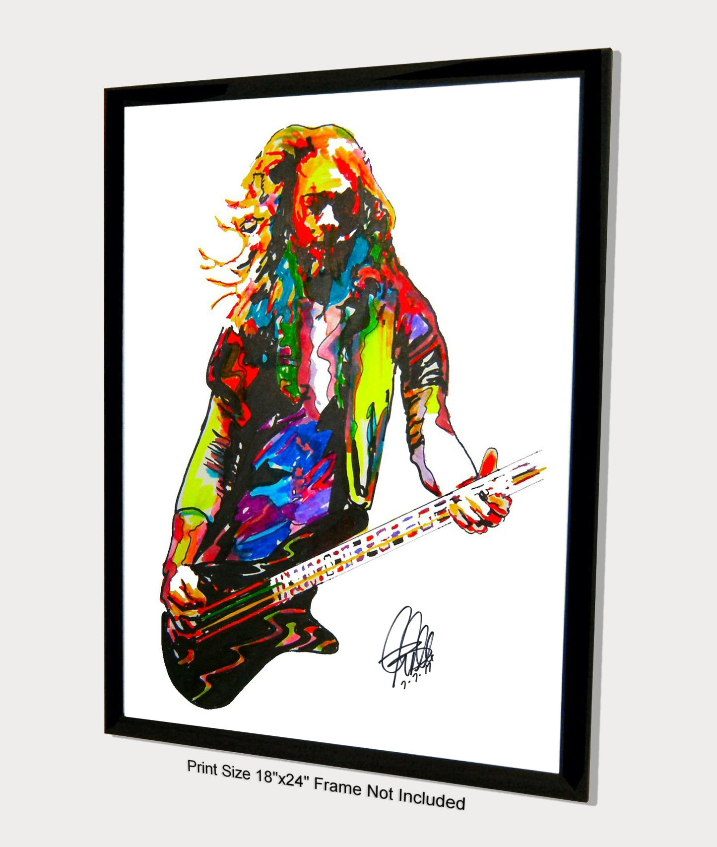 Rex Brown oPantera Bass Guitar Heavy Metal Music Poster Print Wall Art 18x24