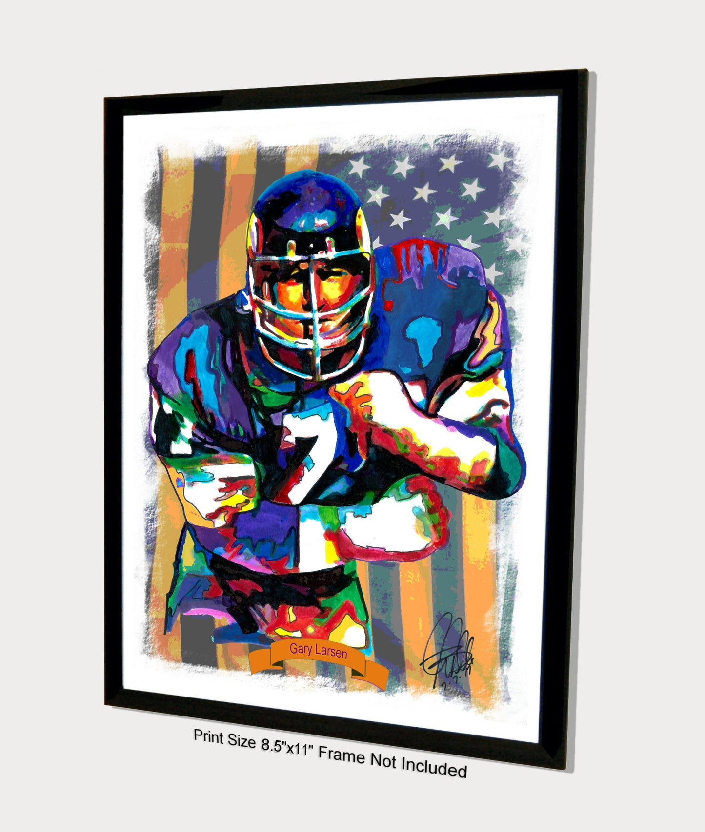 Gary Larsen Minnesota Vikings Football Poster Print Wall Art 8.5x11