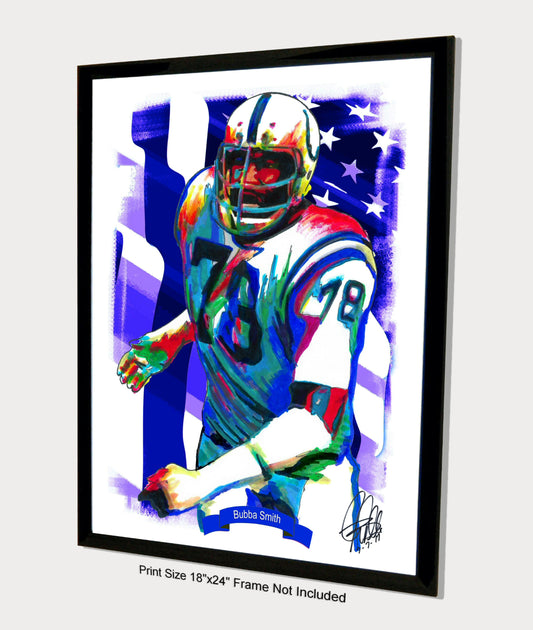 Bubba Smith Baltimore Colts Football Poster Print Wall Art 18x24