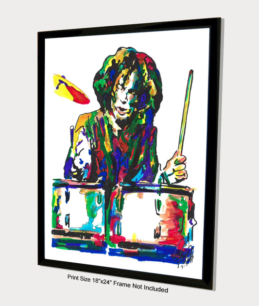 Ginger Baker Cream Drummer Rock Music Poster Print Wall Art 18x24