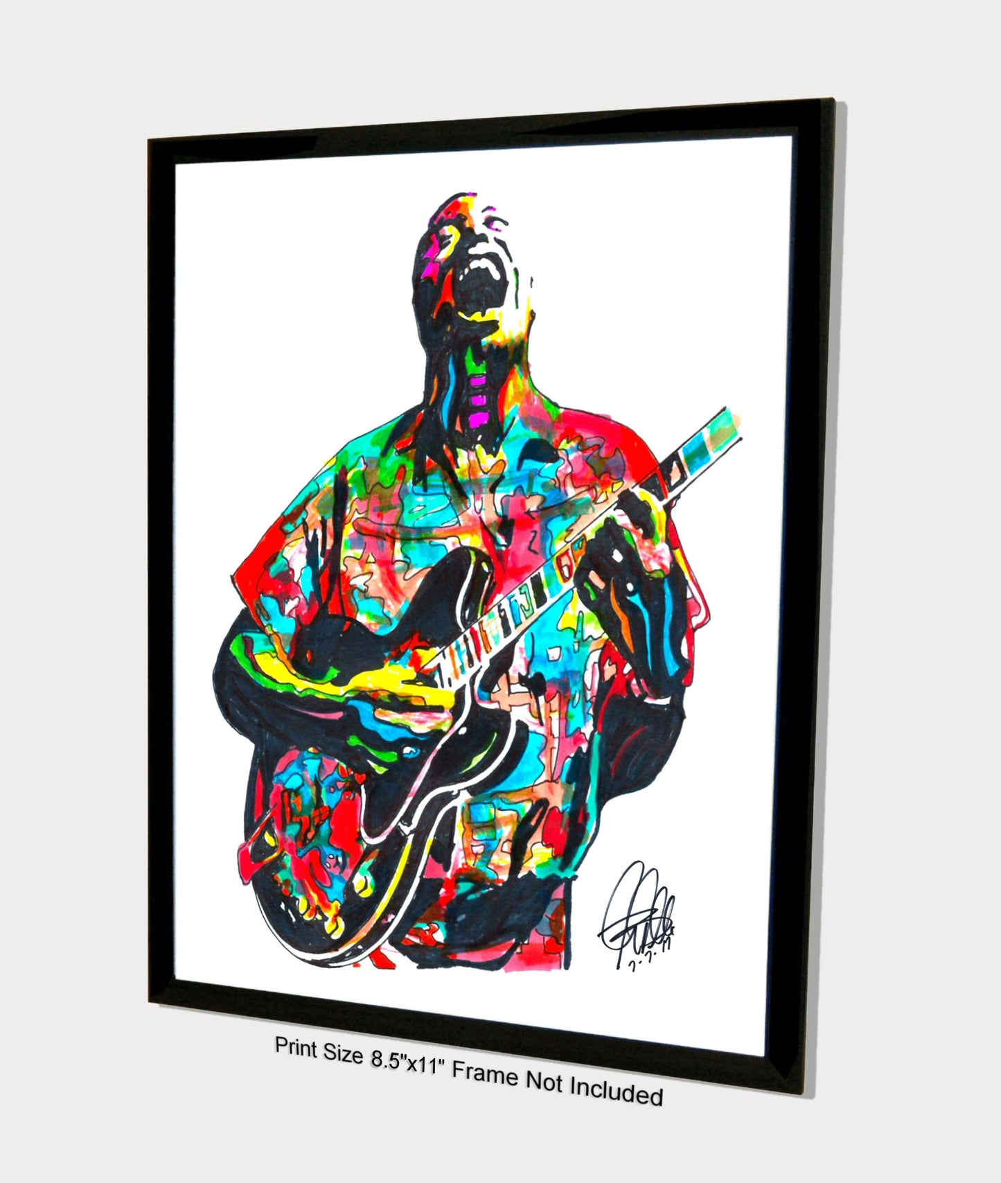 Howlin Wolf Singer Guitar Chicago Blues Music Print Poster Wall Art 8.5x11