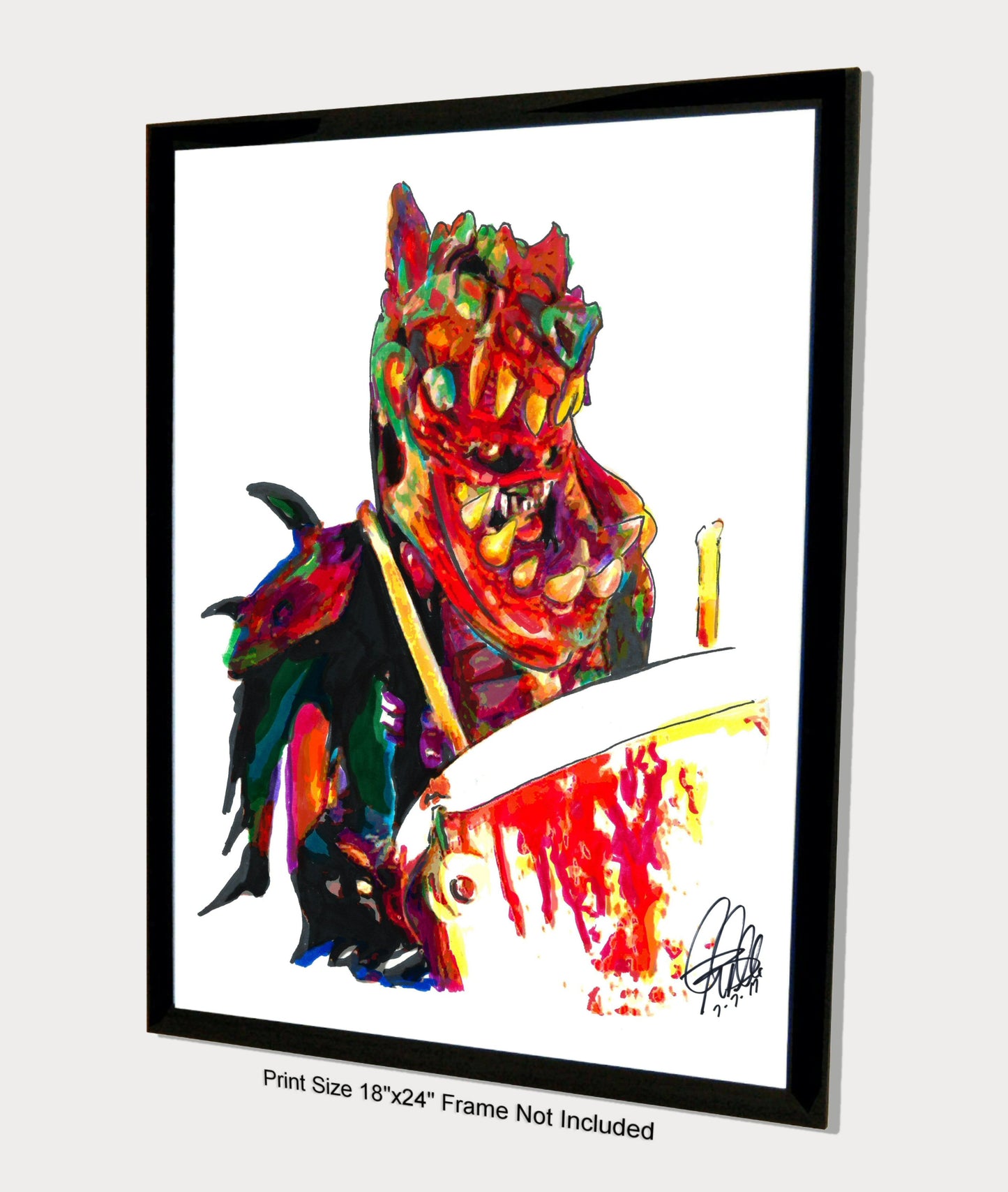 Jizmak Da Gusha GWAR Drums Shock Rock Poster Print Wall Art 18x24