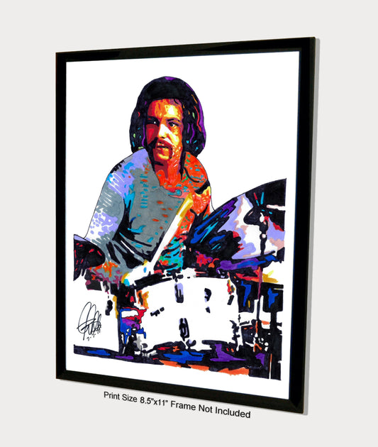 Danny Seraphine Chicago Drummer Rock Music Poster Print Wall Art 8.5x11