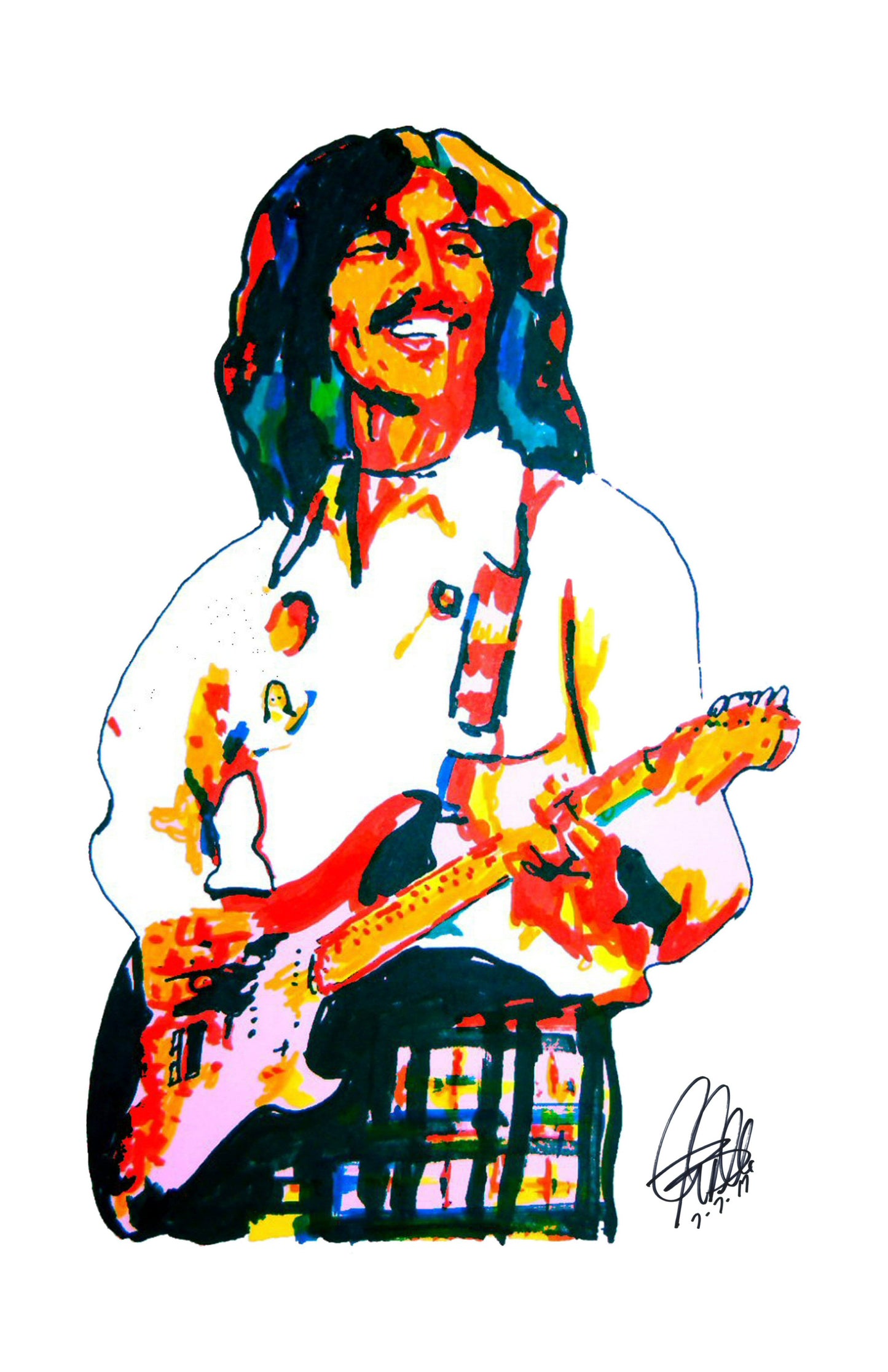 George Harrison The Beatles Singer Guitar Rock Music Poster Print 11x17