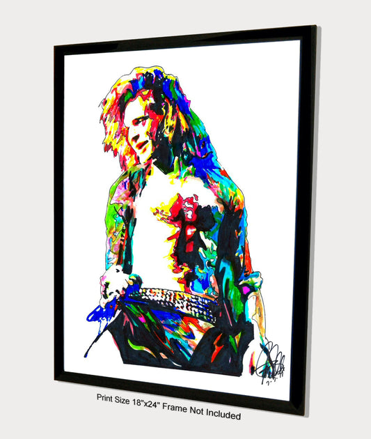 David Lee Roth Van Halen Rock Music Poster Print Wall Art 18x24