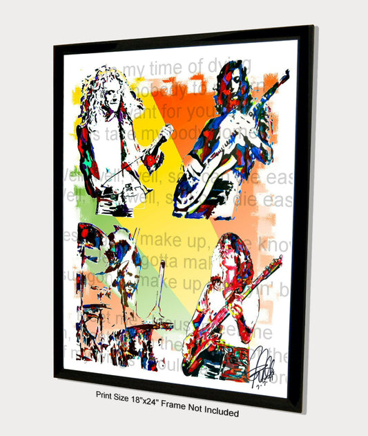 Led Zeppelin Bonham Jones Page Plant Rock Music Poster Print 18x24
