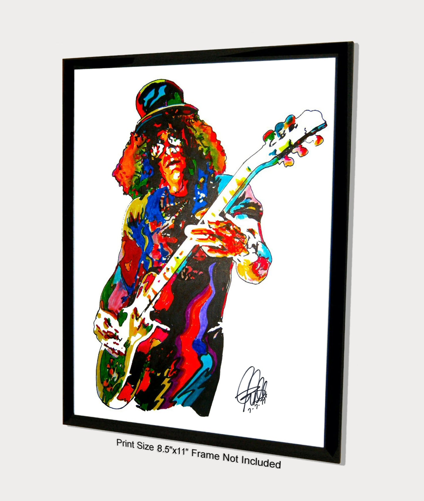 Slash Guns N Roses Guitar Hard Rock Music Poster Print Wall Art 8.5x11