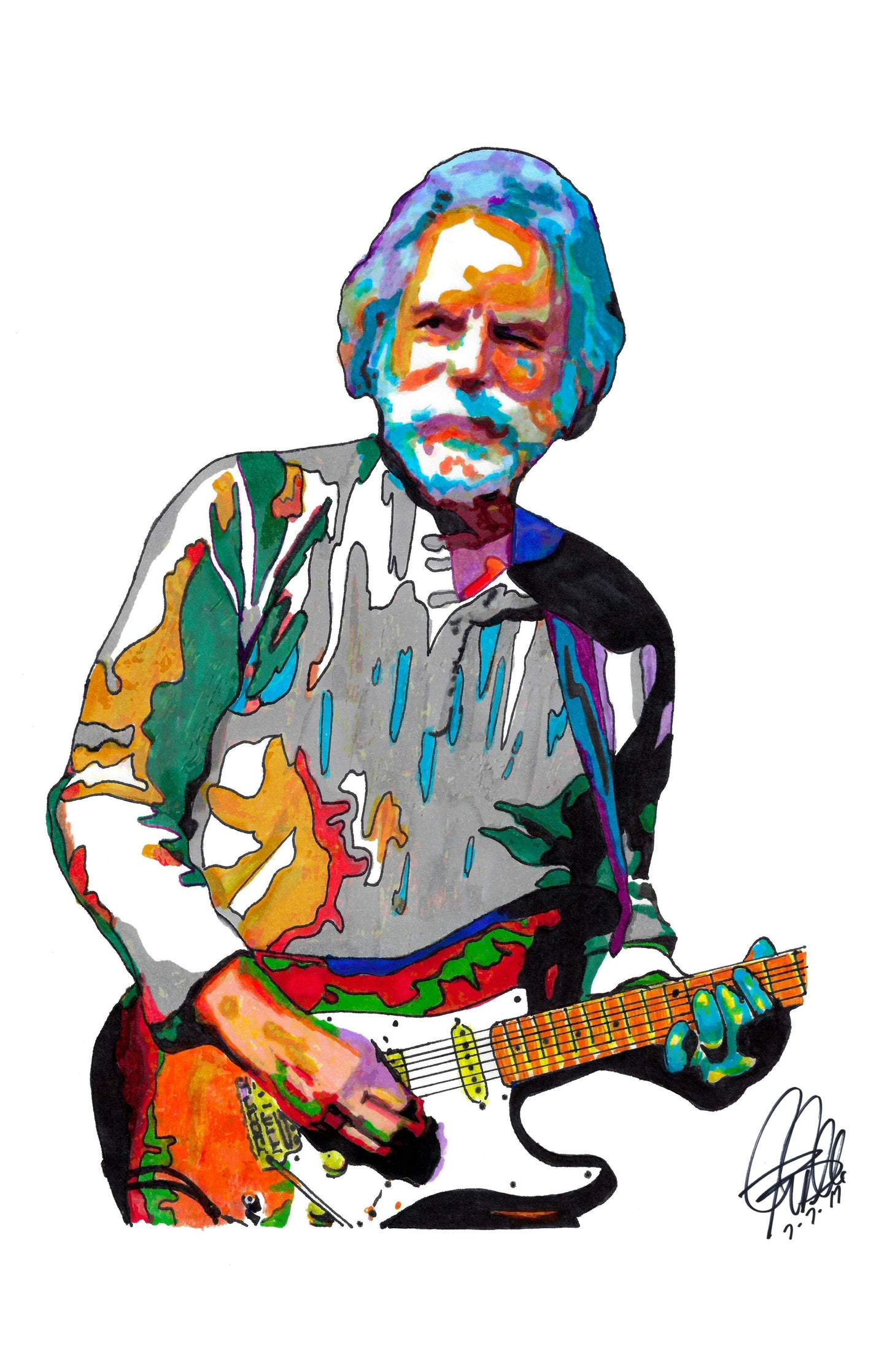 Bob Weir Grateful Dead Guitar Singer Rock Music Poster Print Wall Art 11x17