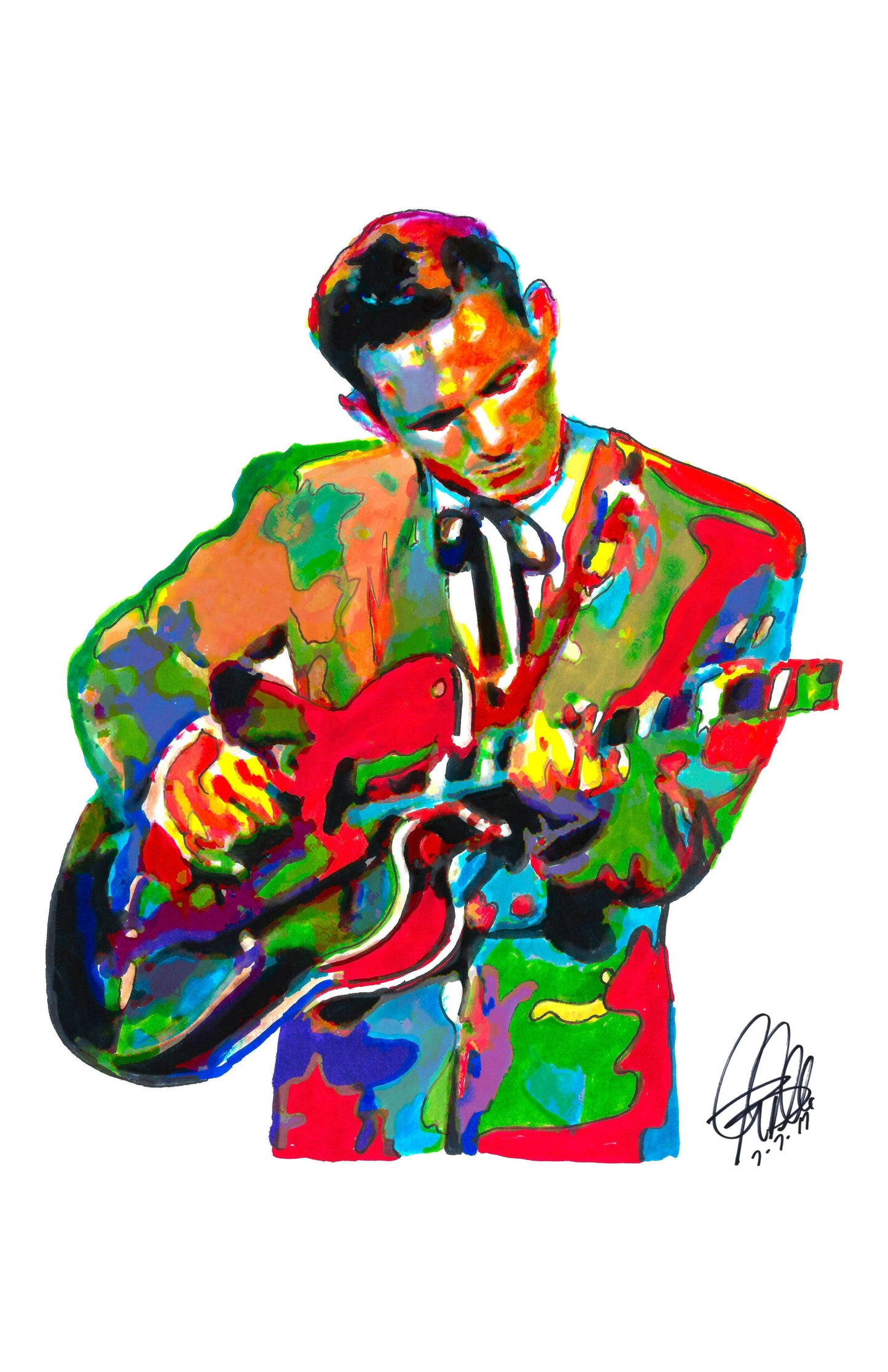 Chet Atkins Guitar Rockabilly Country Music Poster Print Wall Art 11x17