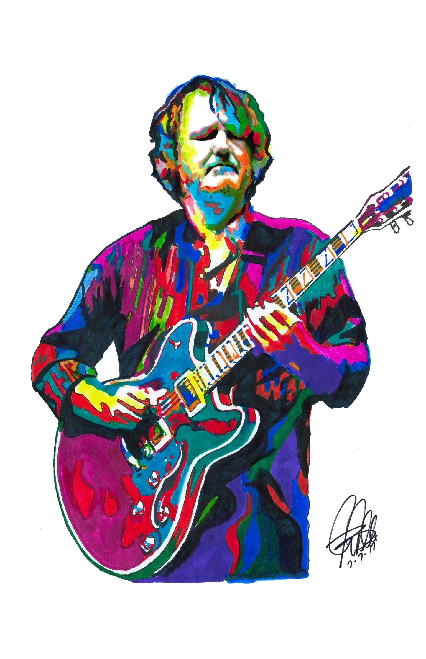 John Bell Guitar Rock Music Poster Print Wall Art 11x17