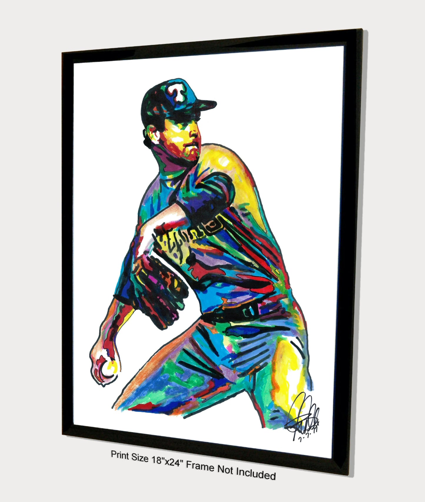 Nolan Ryan Texas Rangers Pitcher Baseball Sports Poster Print Wall Art 18x24