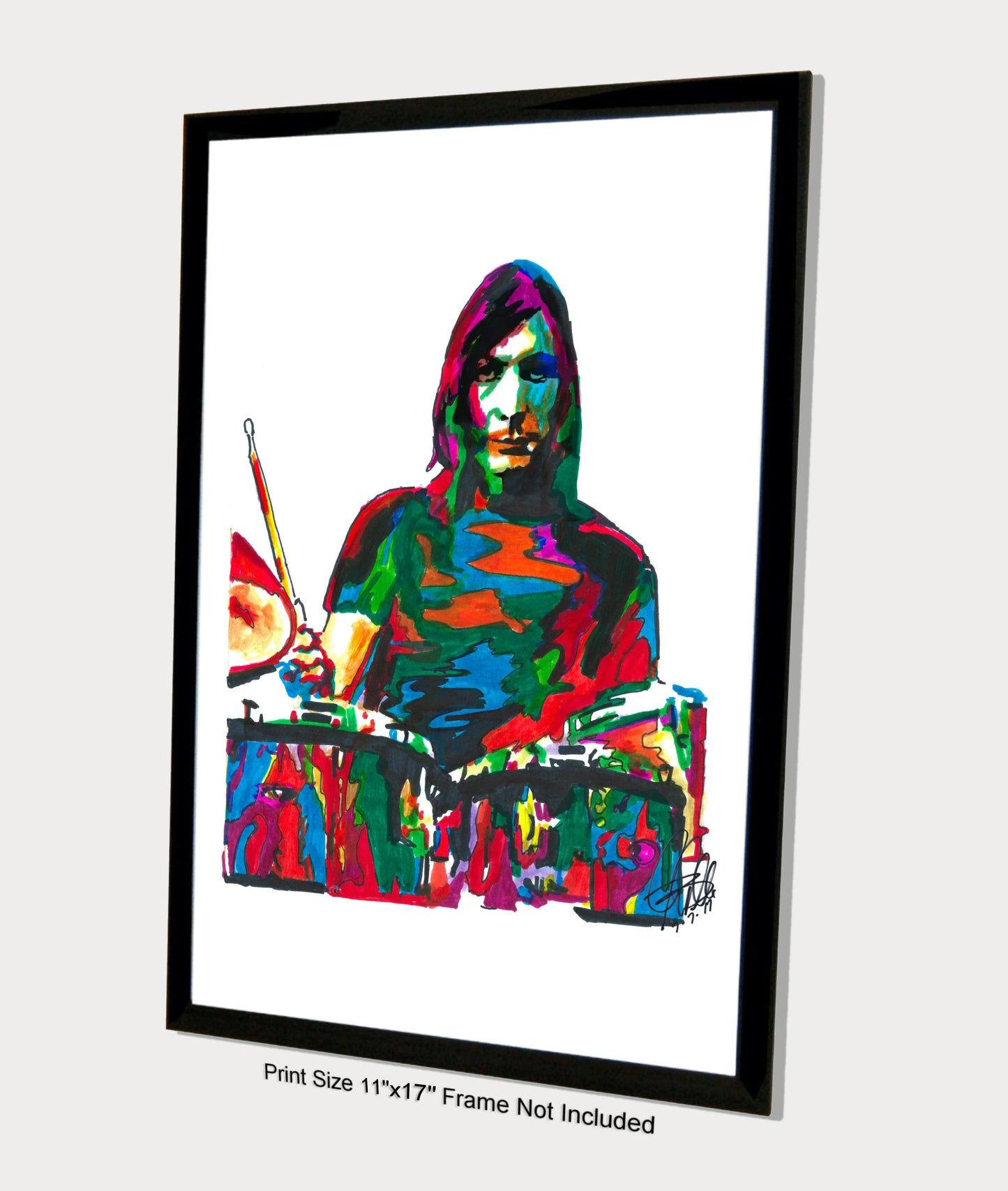 Charlie Watts Drummer Rock Music Poster Print Wall Art 11x17