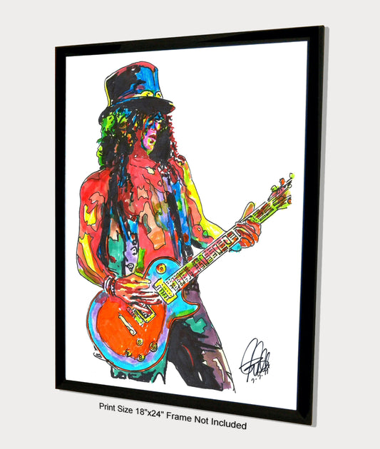 Slash Guns N Roses Guitar Rock Music Poster Print Wall Art 18x24