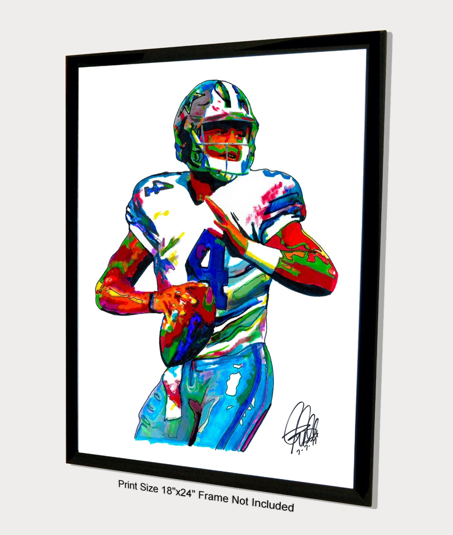 Dak Prescott Dallas Cowboys Football Poster Print Art 18x24