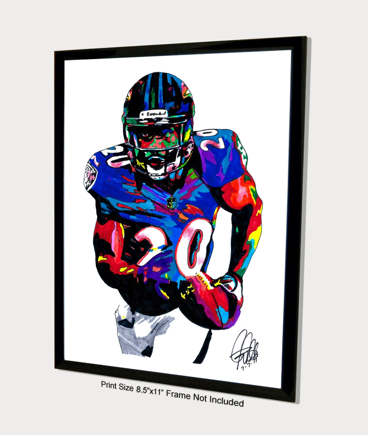 Ed Reed Baltimore Ravens Safety Football Sports Poster Print Wall Art 8.5x11