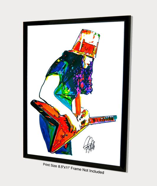 Buckethead Guitar Metal Rock Music Poster Print Wall Art 8.5x11