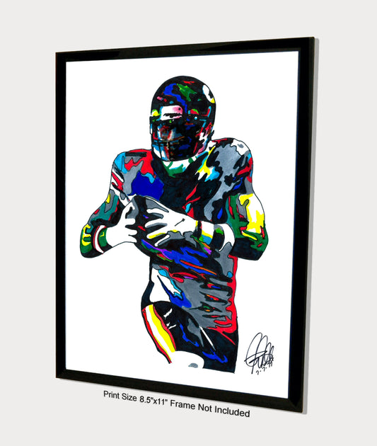 Ha Ha Clinton Dix Chicago Bears Safety Football Poster Print Wall Art 8.5x11