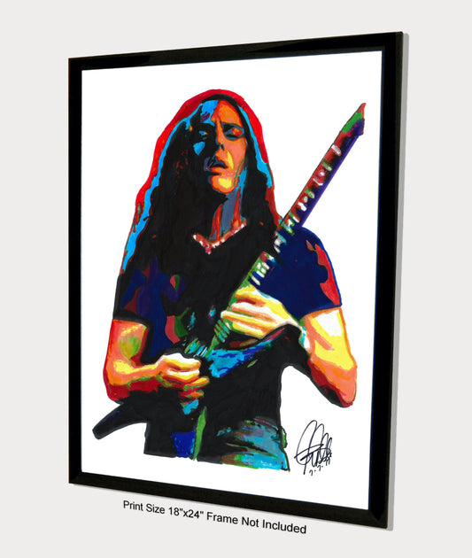 Chuck Schuldiner Death Singer Guitar Rock Music Poster Print Wall Art 18x24