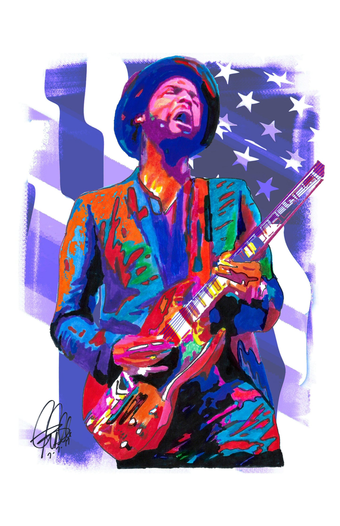 Gary Clark Jr Vocals Guitar Soul Blues Music Poster Print Wall Art 11x17