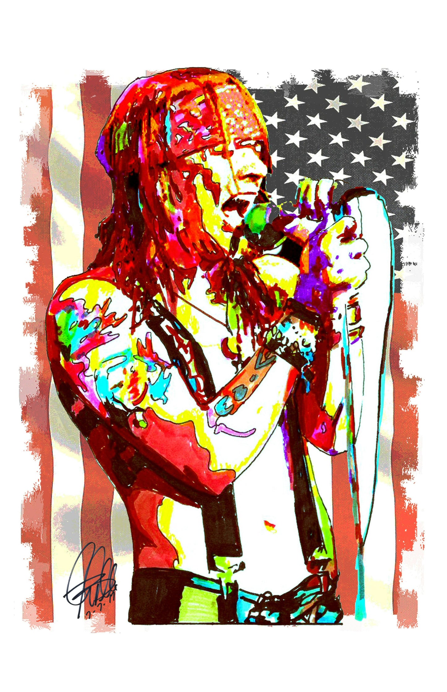 Axl Rose Guns N Roses Singer Hard Rock Music Poster Print Wall Art 11x17