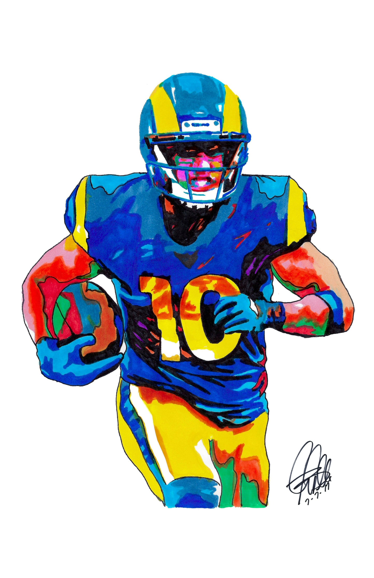 Cooper Kupp Los Angeles Rams Football Sports Poster Print Wall Art 11x17