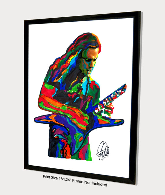 Chuck Schuldiner Death Singer Guitar Metal Music Poster Print Wall Art 18x24