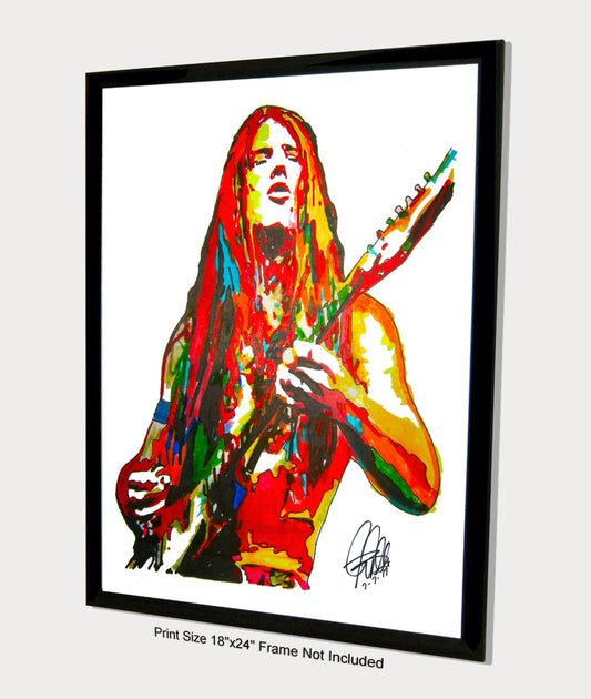 Mark Farner Grand Funk Railroad Guitar Rock Music Poster Print Art 18x24