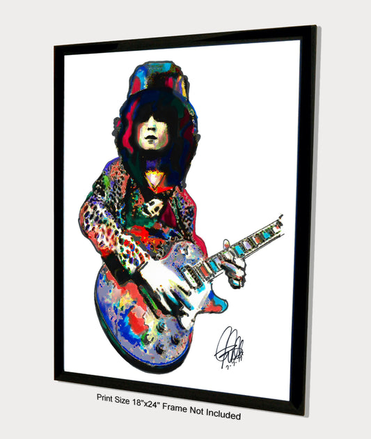 Marc Bolan T Rex Singer Guitar Rock Music Poster Print Wall Art 18x24