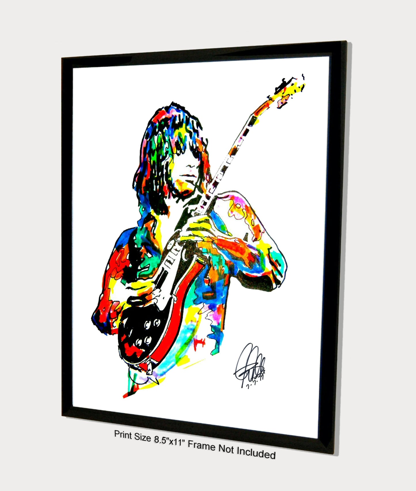 Jeff Beck Guitar Rock Music Poster Print Wall Art 8.5x11