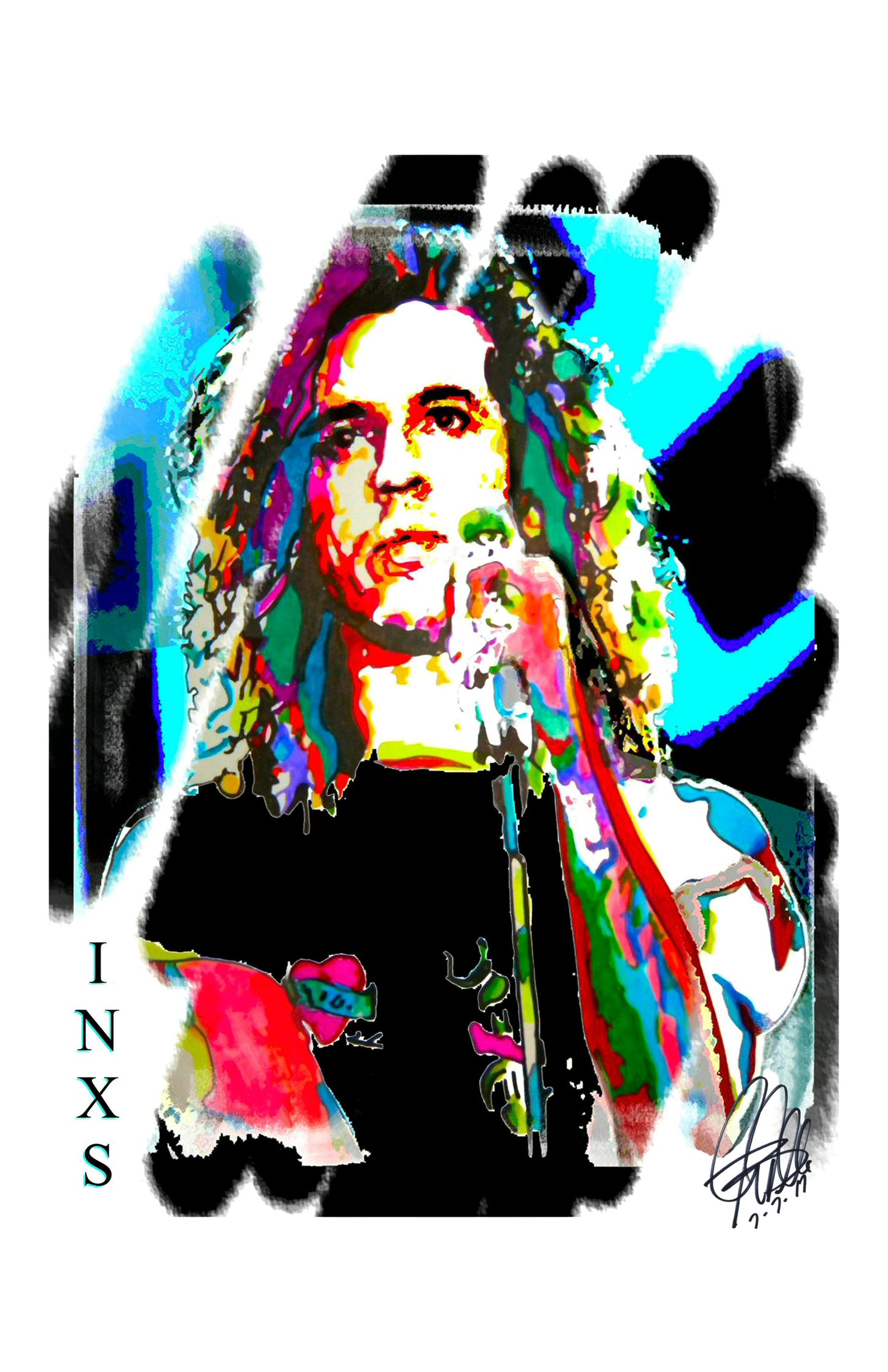 Michael Hutchence INXS Singer New Wave Rock Music Poster Print Wall Art 11x17