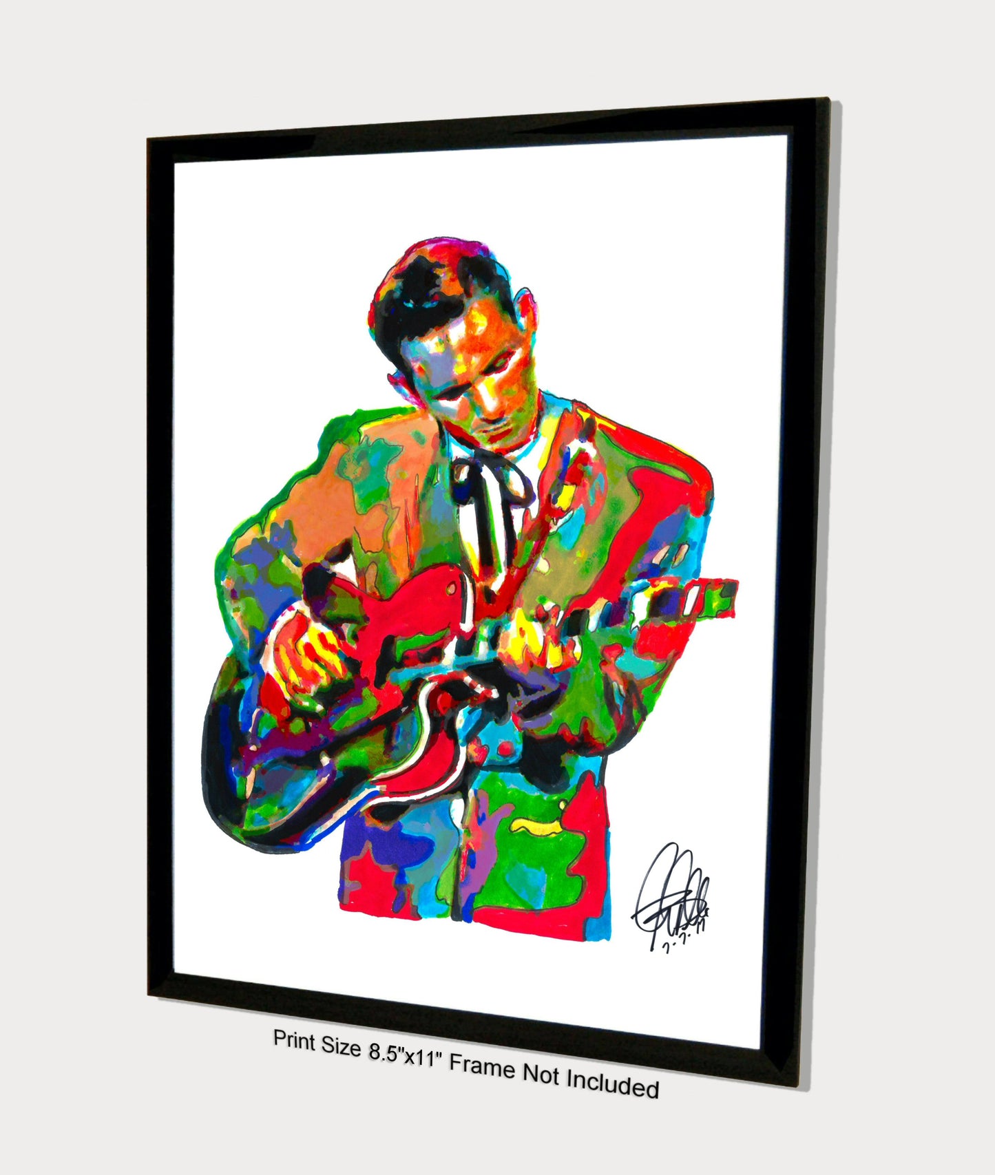 Chet Atkins Guitar Rockabilly Country Music Poster Print Wall Art 8.5x11