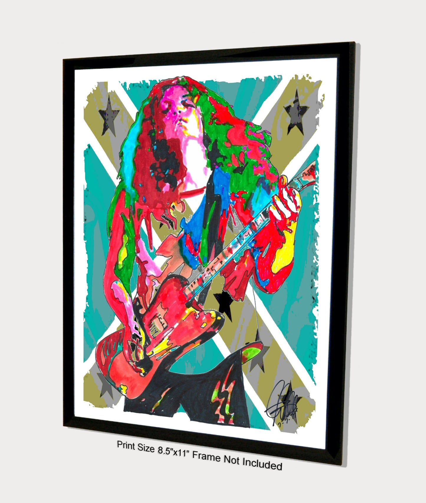 Allen Collins Lynyrd Skynyrd Guitar Rock Music Poster Print Wall Art 8.5x11