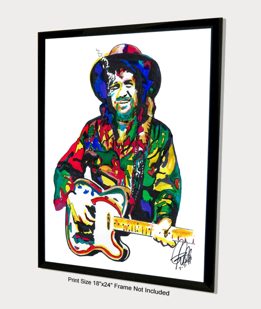 Waylon Jennings Singer Country Music Poster Print Tribute Wall Art 18x24