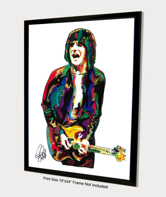 Ronnie Wood Guitar Rock Music Poster Print Wall Art 18x24