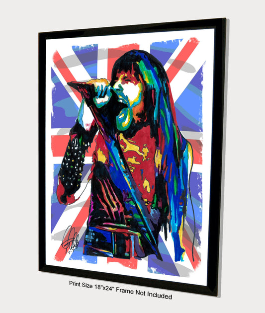 Bruce Dickinson Iron Maiden Singer Rock Music Poster Print Wall Art 18x24