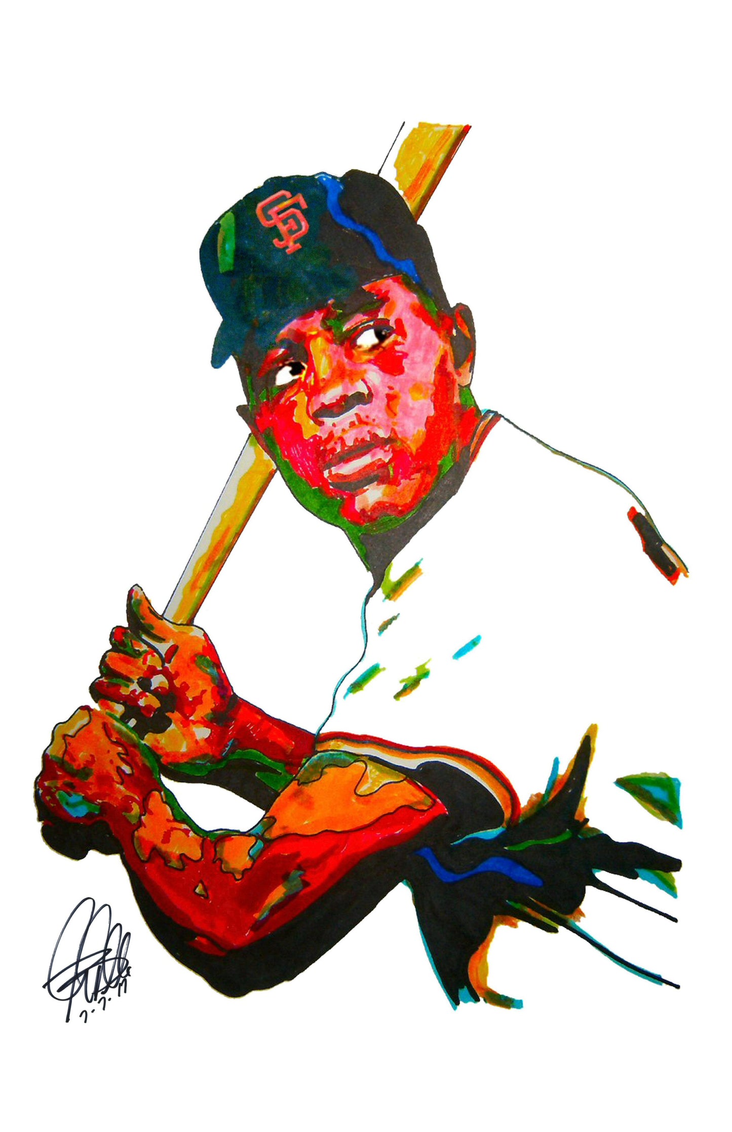 Willie Mays San Francisco Giants Sports Poster Print Wall Art 11x17