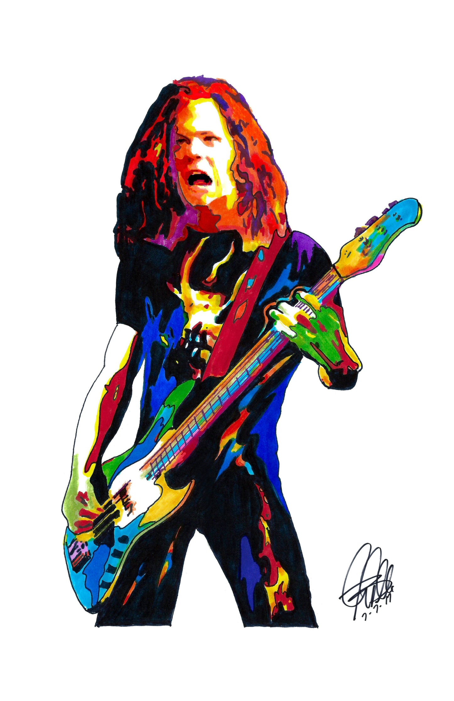 Jason Newsted Metallica Bass Guitar Rock Music Poster Print Wall Art 11x17