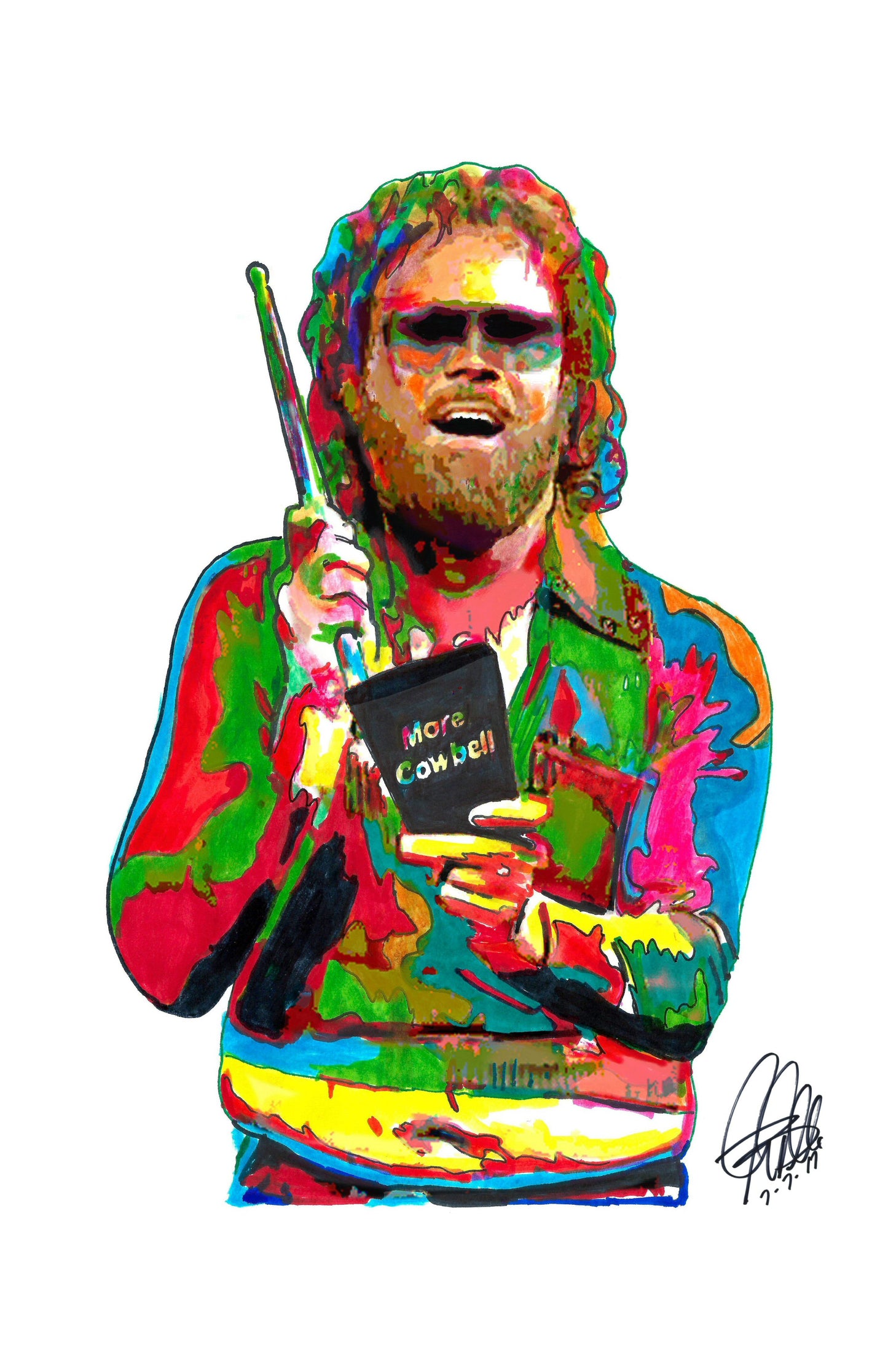 Gene Frenkle Will Ferrell More Cowbell Rock Music Print Poster Wall 11x17