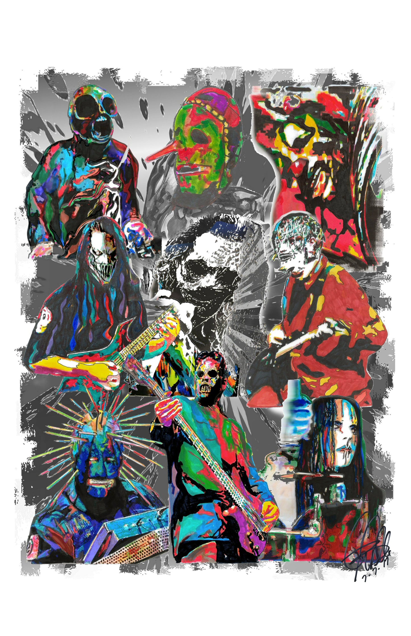 Slipknot Corey Taylor Heavy Metal Rock Music Poster Print Wall Art 11x17