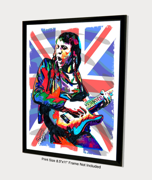 Robin Trower Guitar Hard Rock Music Poster Print Wall Art 8.5x11