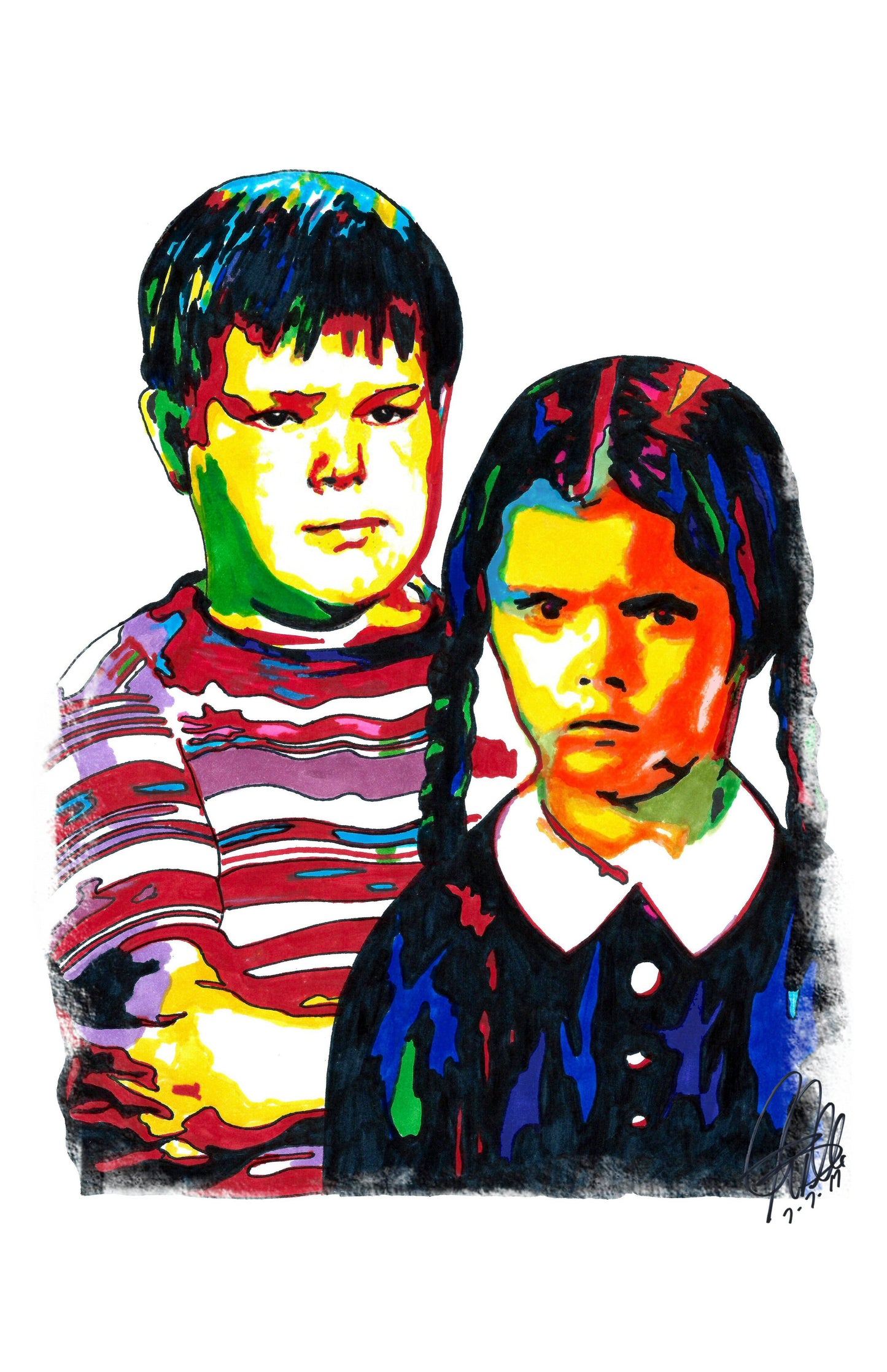 Pugsley Wednesday Addams Comedy TV Series Poster Print Wall Art 11x17