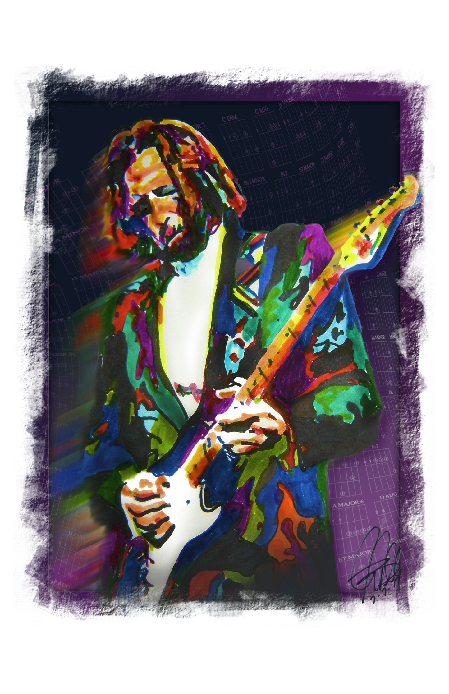 Eric Clapton Singer Guitar Blues Rock Music Poster Print Wall Art 11x17