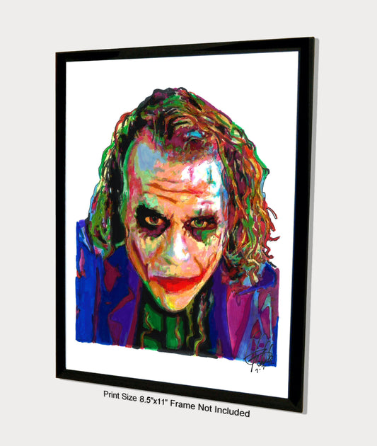 The Joker Heath Ledger Batman The Dark Knight Poster Print Wall Art 8.5x11