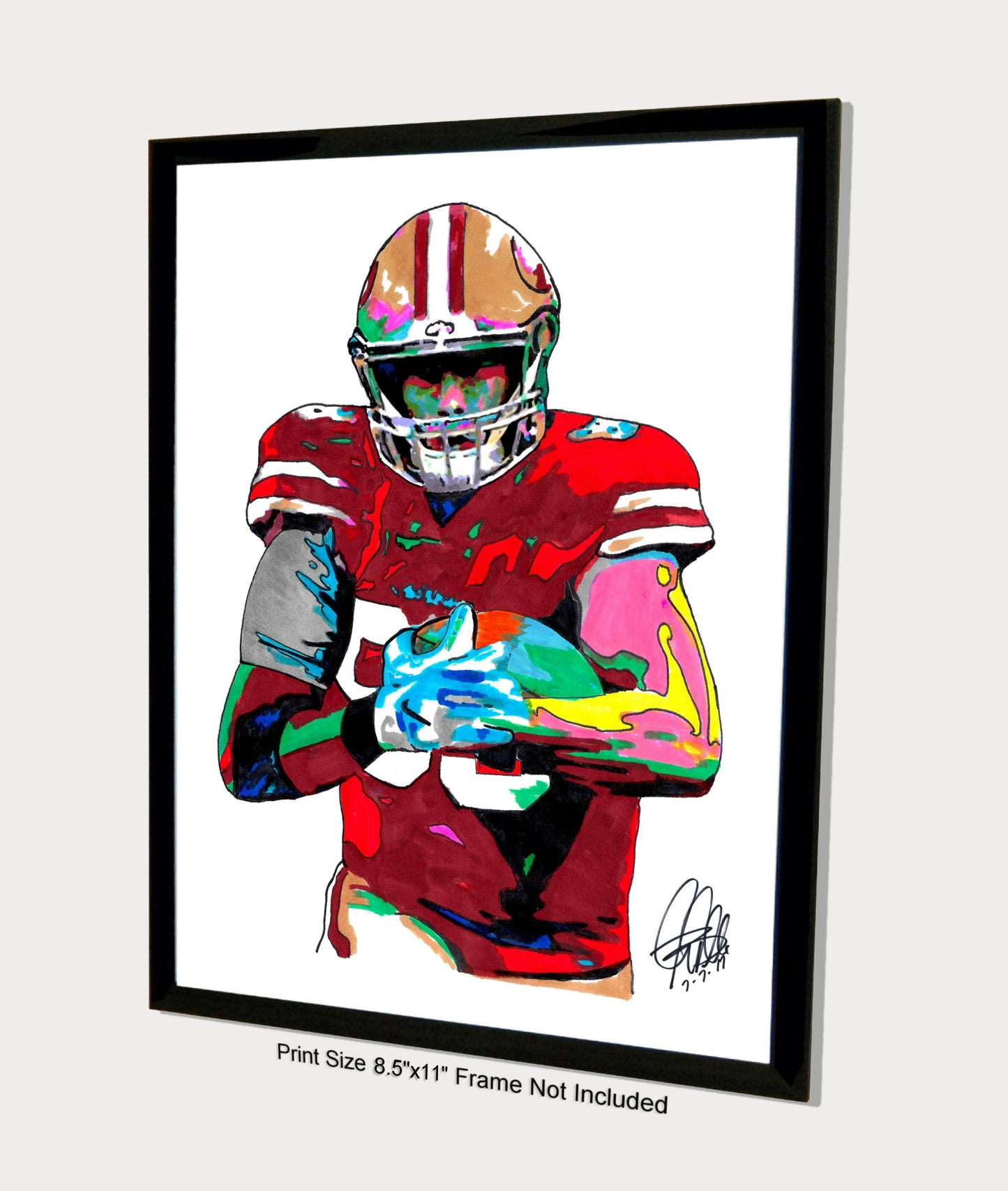 George Kittle San Francisco 49ers Football Sports Print Poster Wall Art 8.5x11