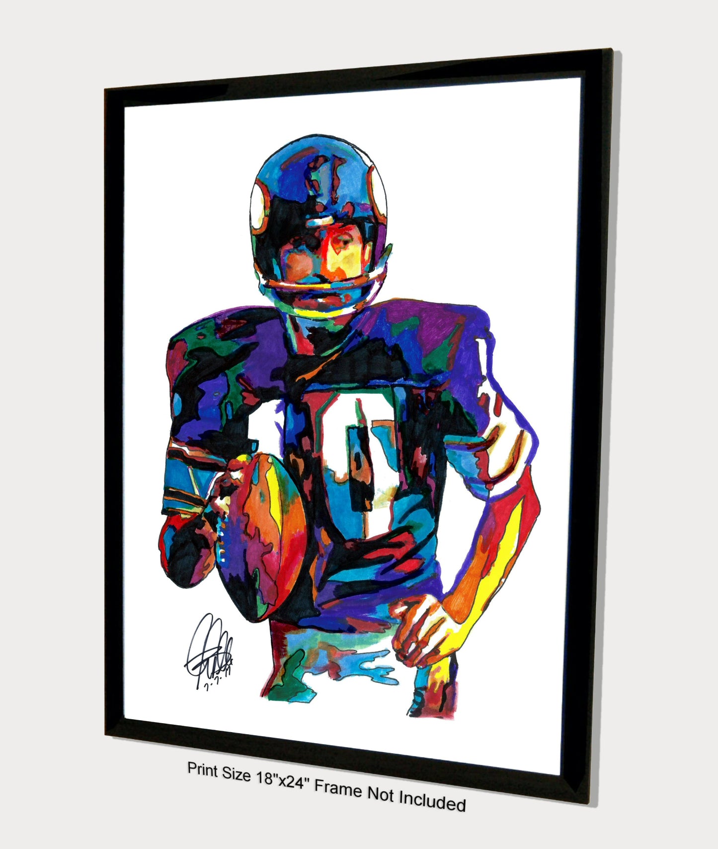 Fran Tarkenton Minnesota Vikings QB Football Sports Print Poster Wall Art 18x24