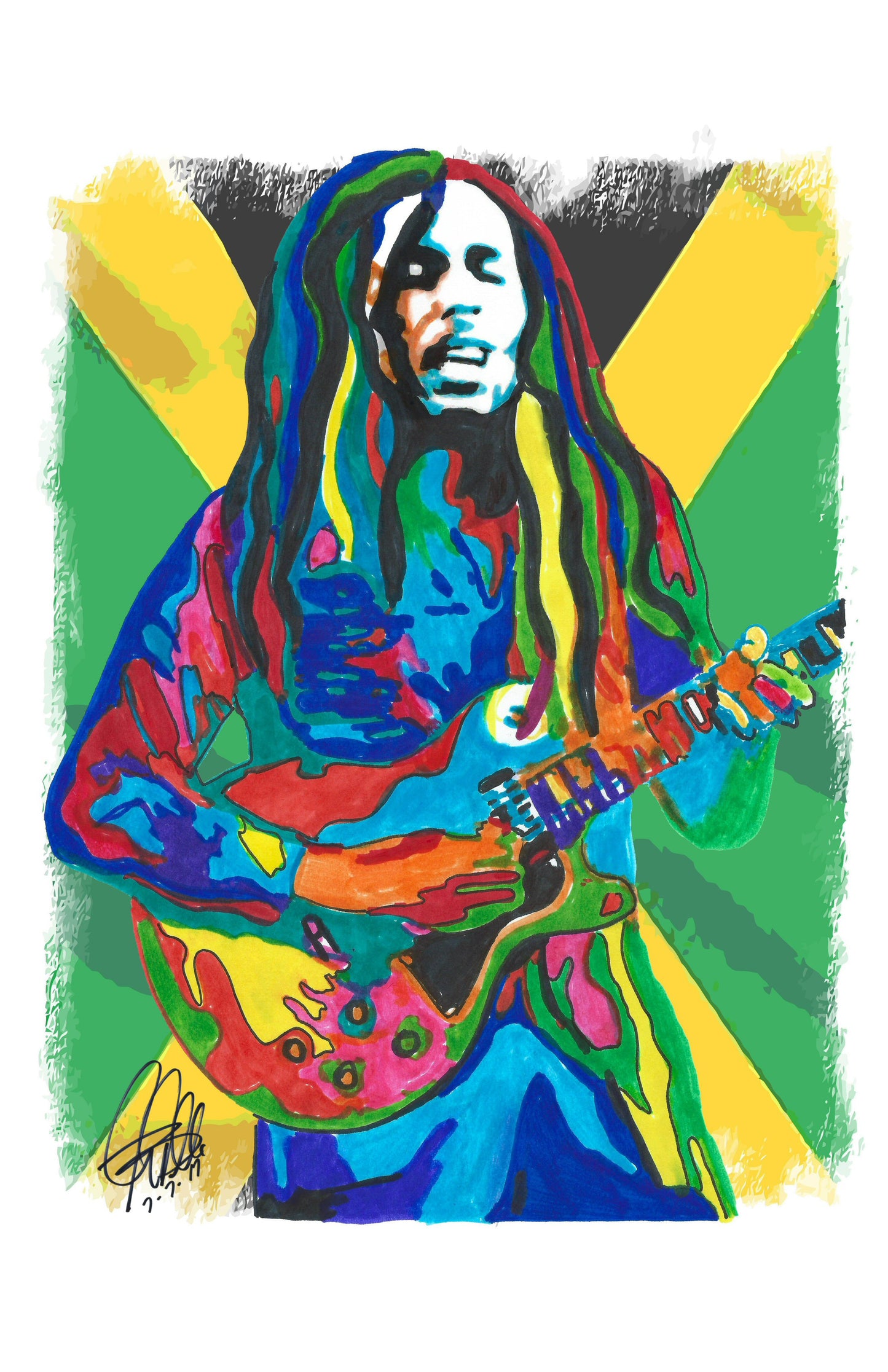 Bob Marley The Wailers Reggae Music Poster Print Wall Art 11x17