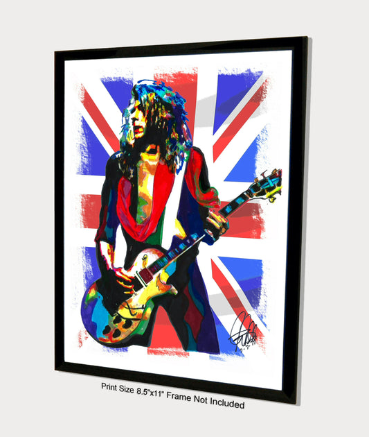 Steve Clark Def Leppard Guitar Hard Rock Music Print Poster Wall Art 8.5x11