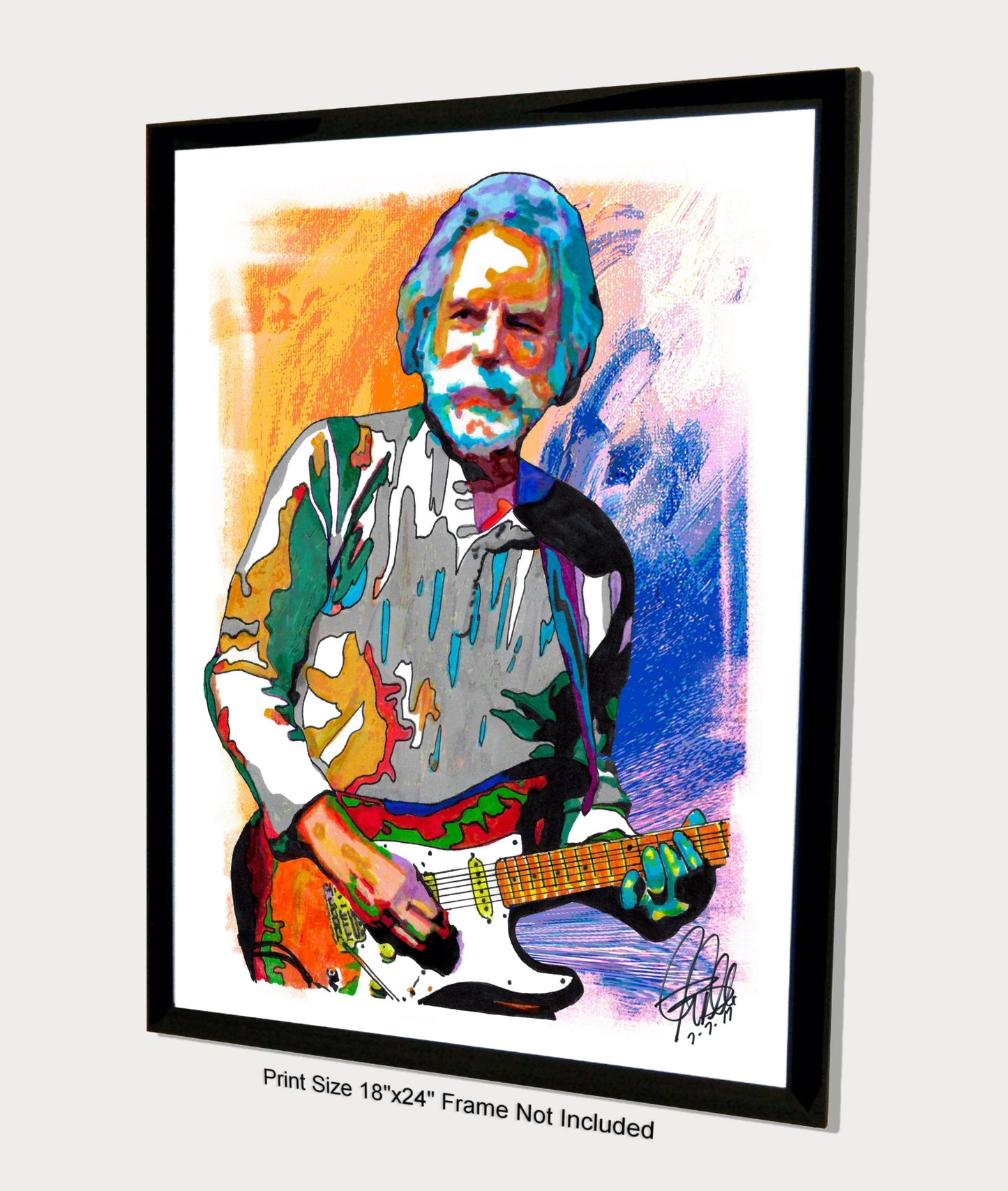 Bob Weir Grateful Dead Guitar Rock Music Poster Print Wall Art 18x24